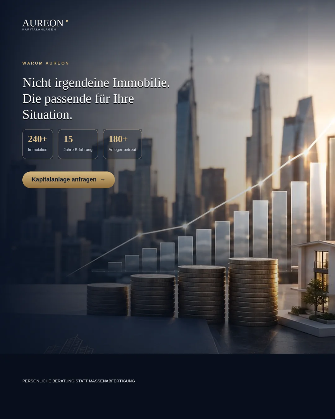 Beispiel: Landingpage für einen Kapitalanlagevertrieb